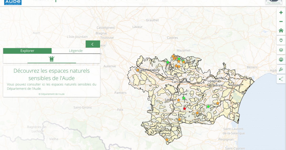 La Carte Interactive Des Espaces Naturels Sensibles De L Aude Espaces Naturels Sensibles De L Aude