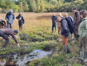 Visite de la fin des travaux de la tourbière des Moussels
