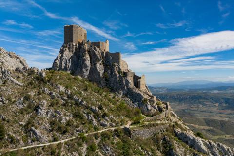 Quéribus, une des 8 forteresses royales du Languedoc en lice pour l'Unesco